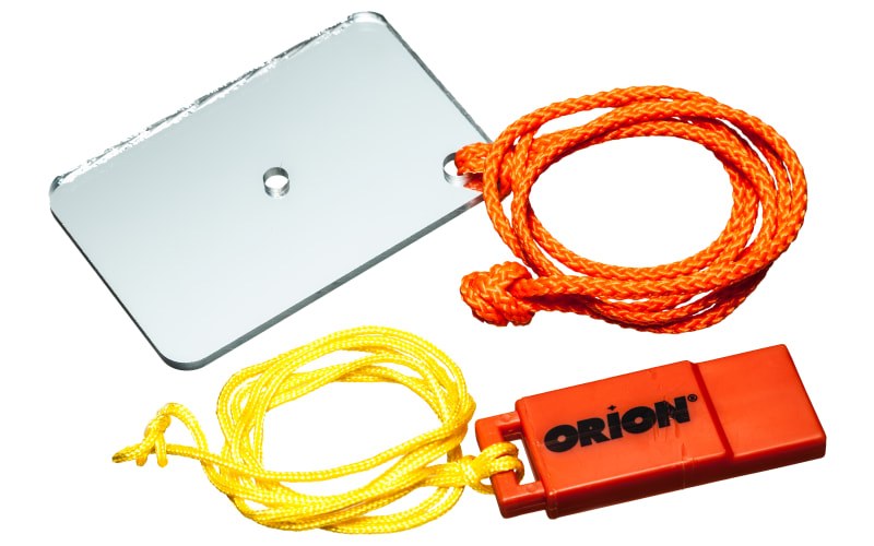 Emergency Whistle + Signal Mirror Combo
