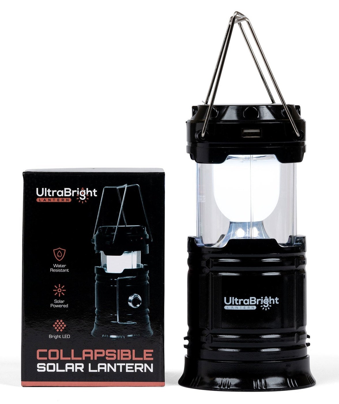 Solar-Powered LED Lantern (collapsible)
