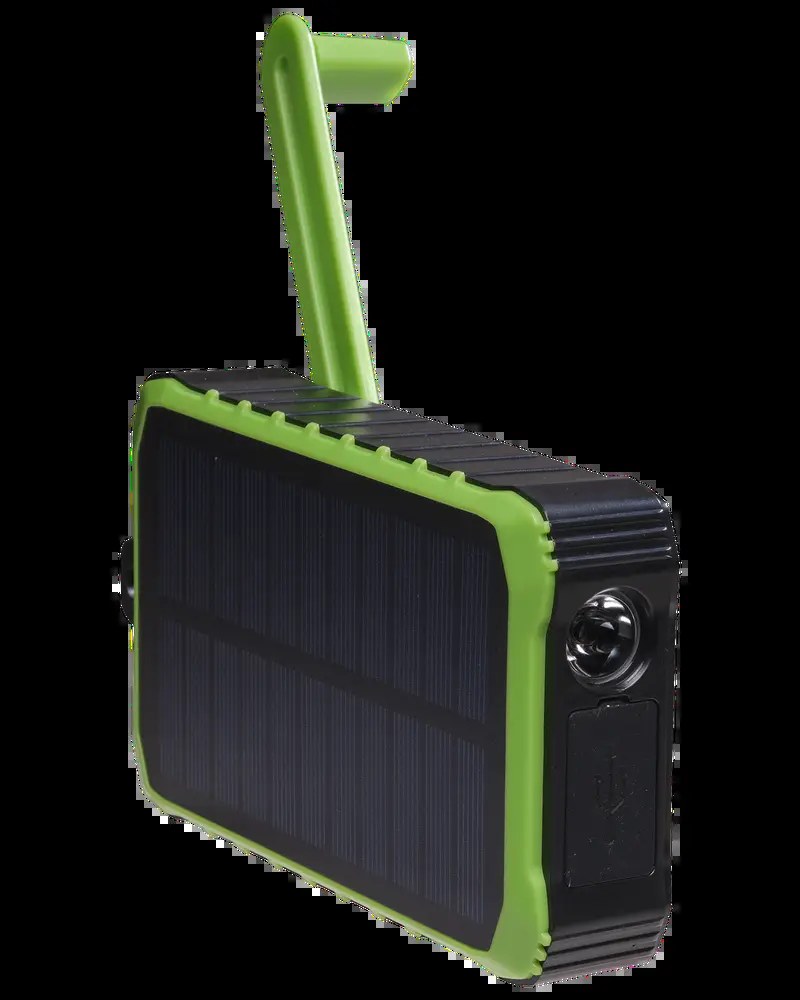 Solar/Hand-Crank Power Bank (10,000mAh)